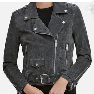 Marc New York Genuine Suede Leather Moto Jacket